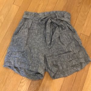 Gray paperbag shorts